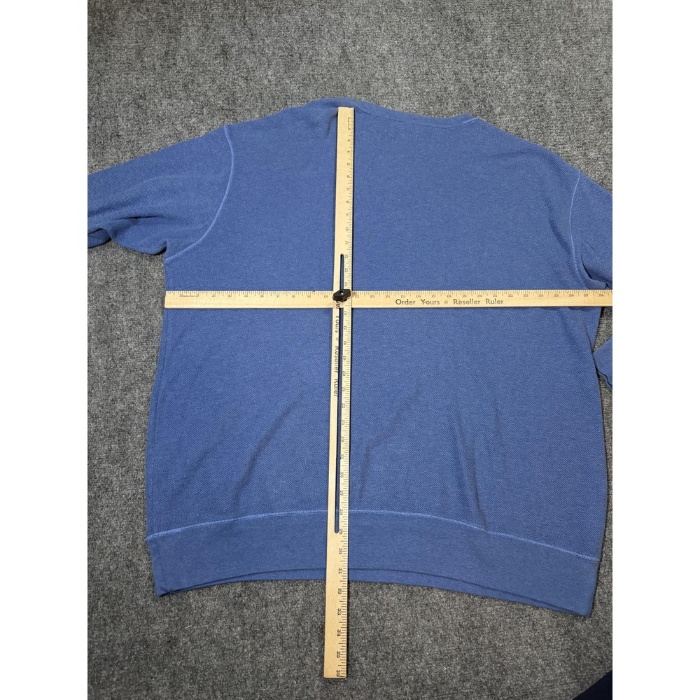 Polo Ralph Lauren Sweater Mens 2XB Blue Cotton Crewneck Knit Pullover Casual - Picture 7 of 11